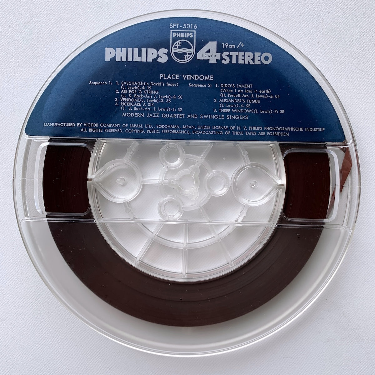 オープンリール/ MJQ WITH THE SWINGLE SINGERS / VENDOME / 国内盤 7号 4トラック 19cm/s (7 1/2IPS) PHILIPS SFT-5016