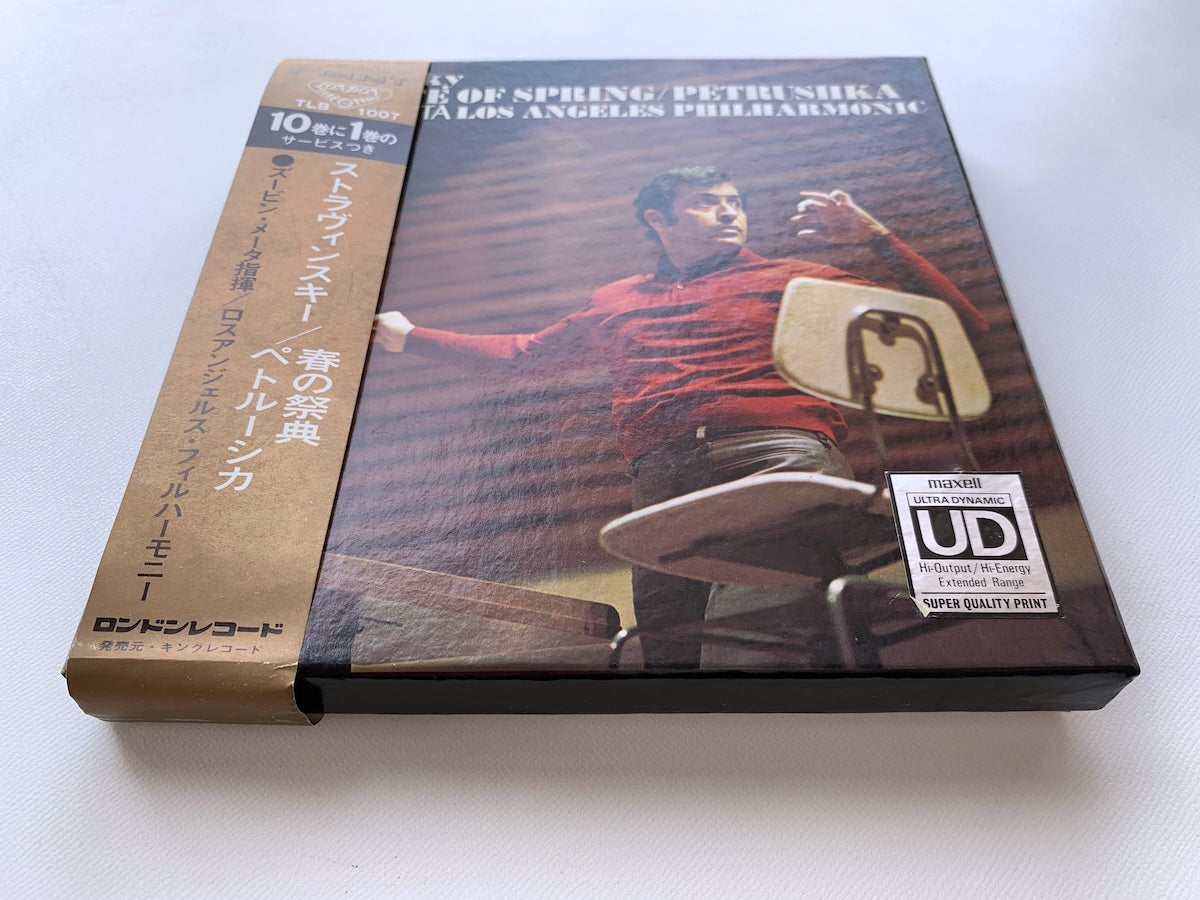 オープンリール/ ズービン・メータ / ストラヴィンスキー：バレエ音楽「春の祭典」他 / 国内盤 7号 4トラック 19cm/s (7 1/2IPS) 帯・ライナー LONDON TLB-1007