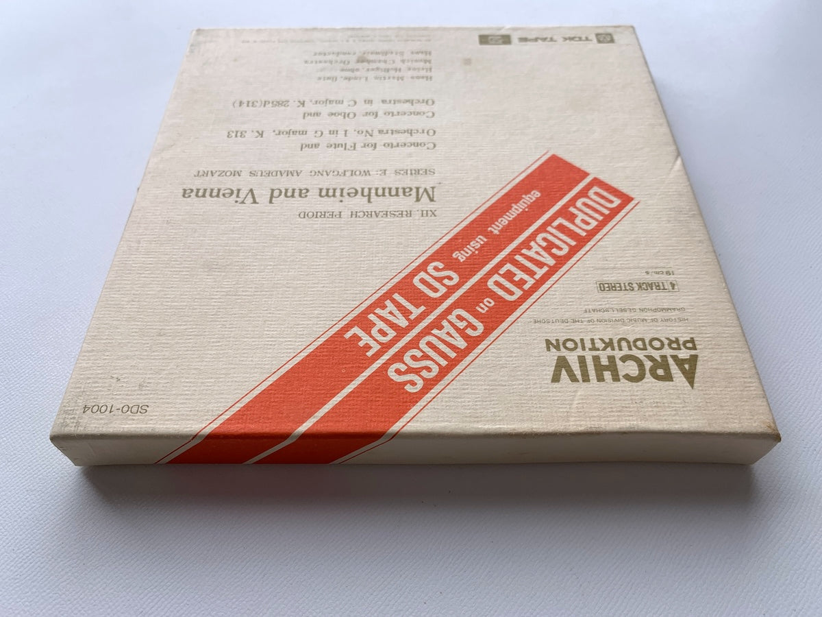 オープンリール/ シュタドゥルマイル / モーツァルト：フルート協奏曲第1番 他 / 国内盤 7号 4トラック 19cm/s (7 1/2IPS) ライナー ARCHIV SD0-1004
