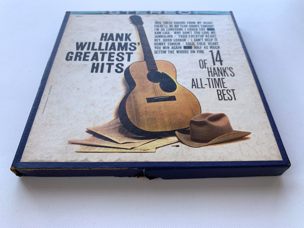 オープンリール/ HANK WILLIAMS / GREATEST HITS / US盤 7号 4トラック 9.5cm/s (3 3/4IPS) AMPEX MGX3918