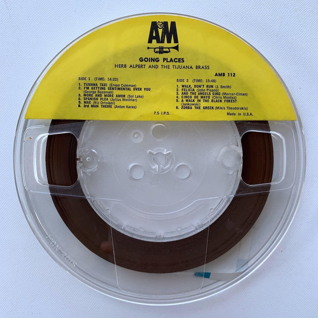 オープンリール/ HERB ALPERT / GOING PLACES / US盤 7号 4トラック 19cm/s (7 1/2IPS) AMPEX AMB112