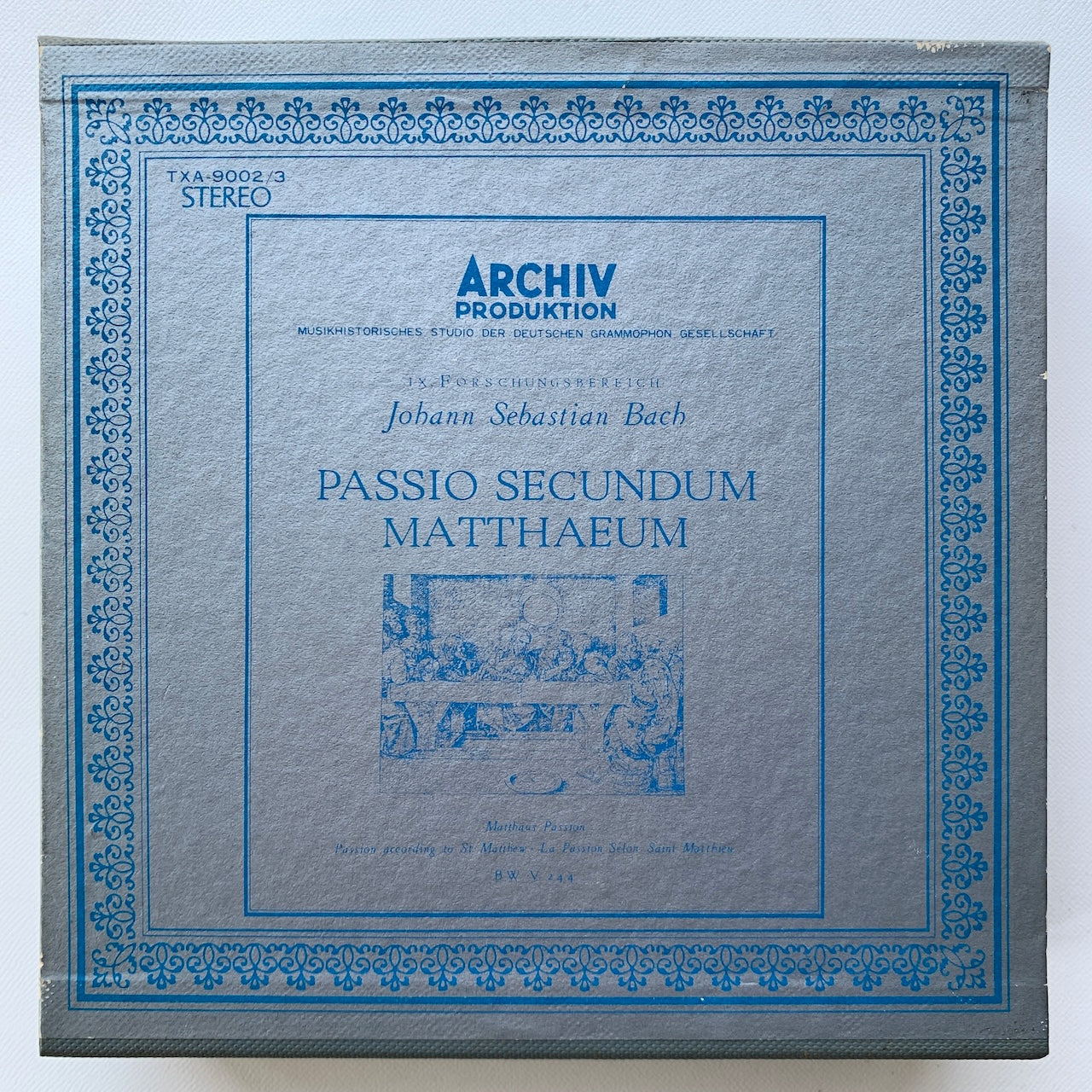 オープンリール/ カール・リヒター / J.S. バッハ：マタイ受難曲 全曲 / 国内盤 2本組 7号 4トラック 19cm/s (7 1/2IPS) ライナー ARCHIV TXA-9002-3