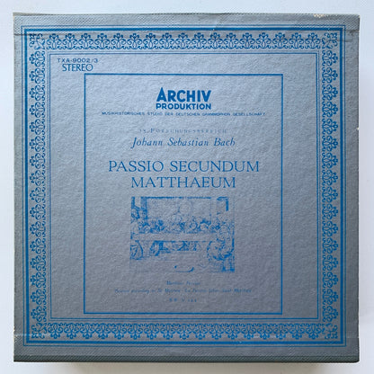 オープンリール/ カール・リヒター / J.S. バッハ：マタイ受難曲 全曲 / 国内盤 2本組 7号 4トラック 19cm/s (7 1/2IPS) ライナー ARCHIV TXA-9002-3