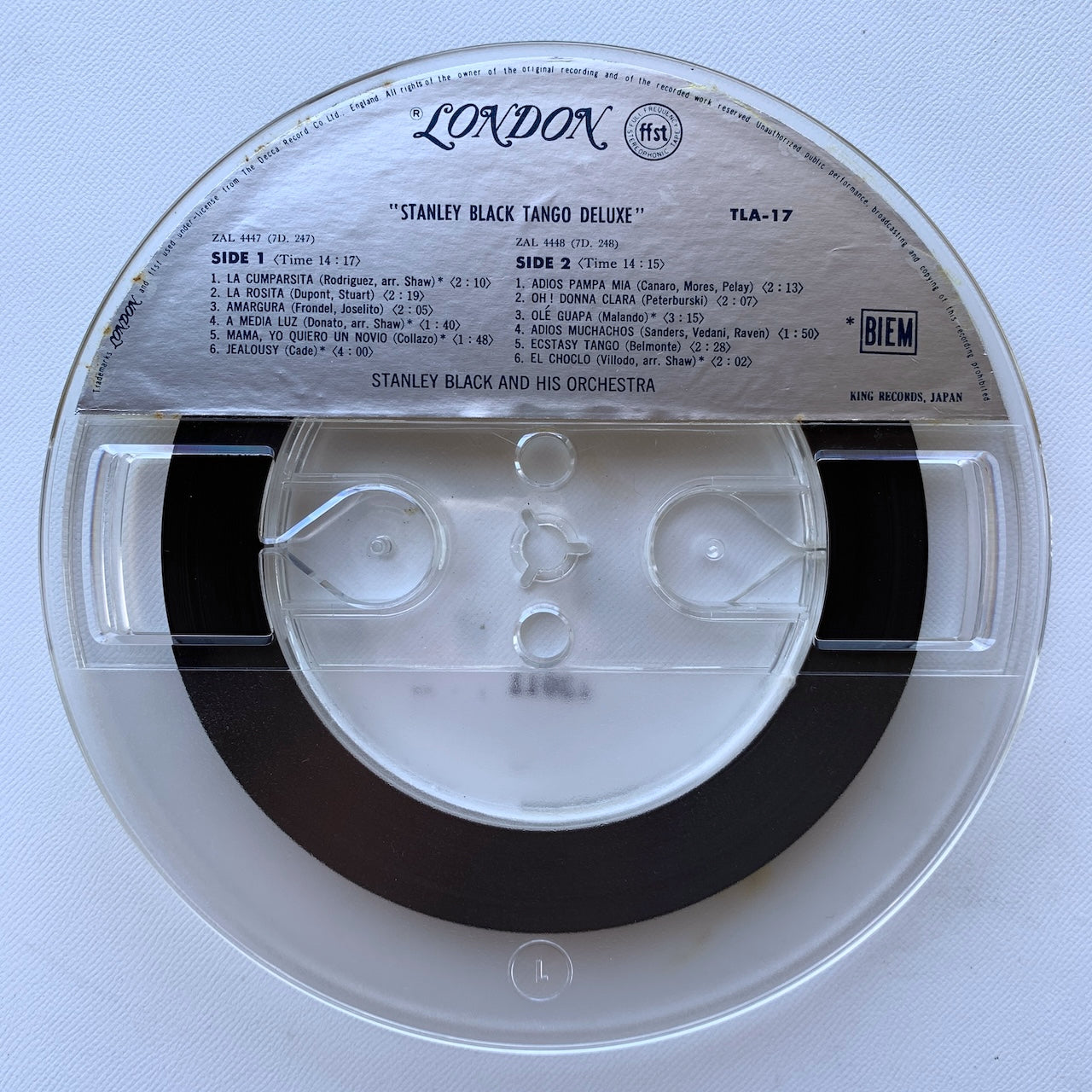 オープンリール/ STANLEY BLACK / TANGO DELUXE / 国内盤 7号 4トラック 19cm/s (7 1/2IPS) ライナー LONDON TLA-17