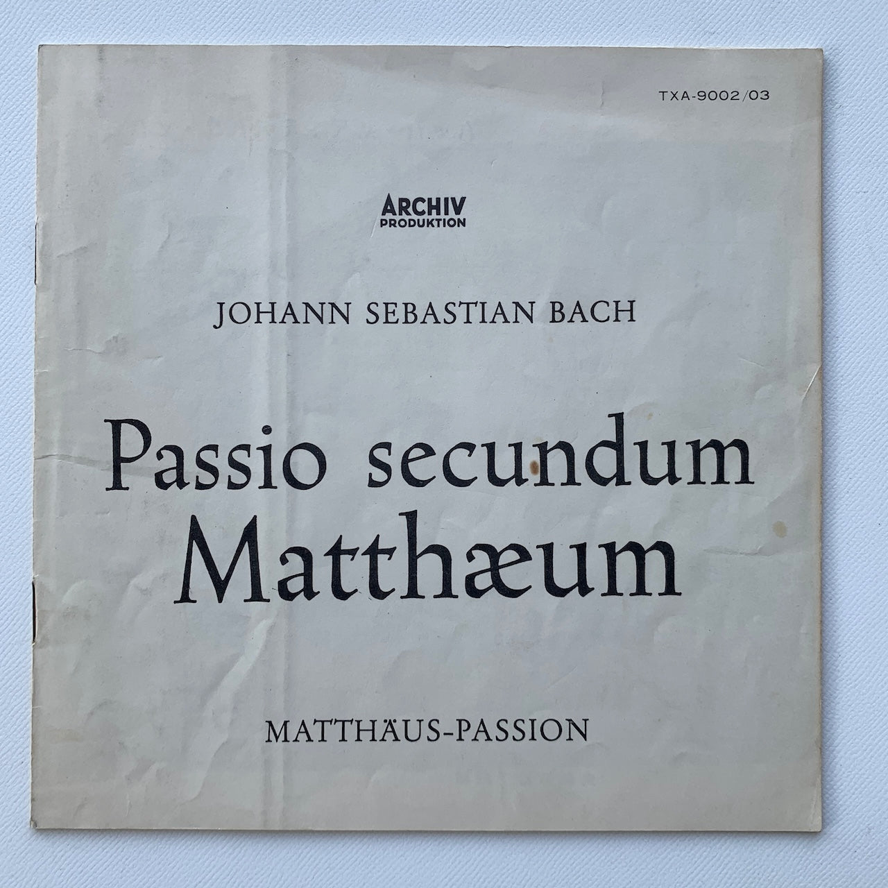 オープンリール/ カール・リヒター / J.S. バッハ：マタイ受難曲 全曲 / 国内盤 2本組 7号 4トラック 19cm/s (7 1/2IPS) ライナー ARCHIV TXA-9002-3