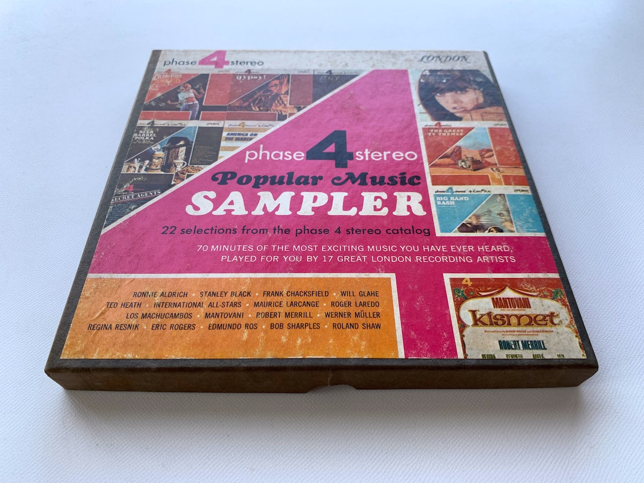 オープンリール/ V.A. / PHASE 4 STEREO POPULAR MUSIC SAMPLER / US盤 7号 4トラック 19cm/s (7 1/2IPS) インサート LONDON LPL66003