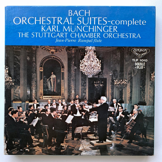 オープンリール/ カール・ミュンヒンガー / J.S.バッハ：管弦楽組曲 全曲 / 国内盤 7号 4トラック 19cm/s (7 1/2IPS) ライナー LONDON TLP-1010