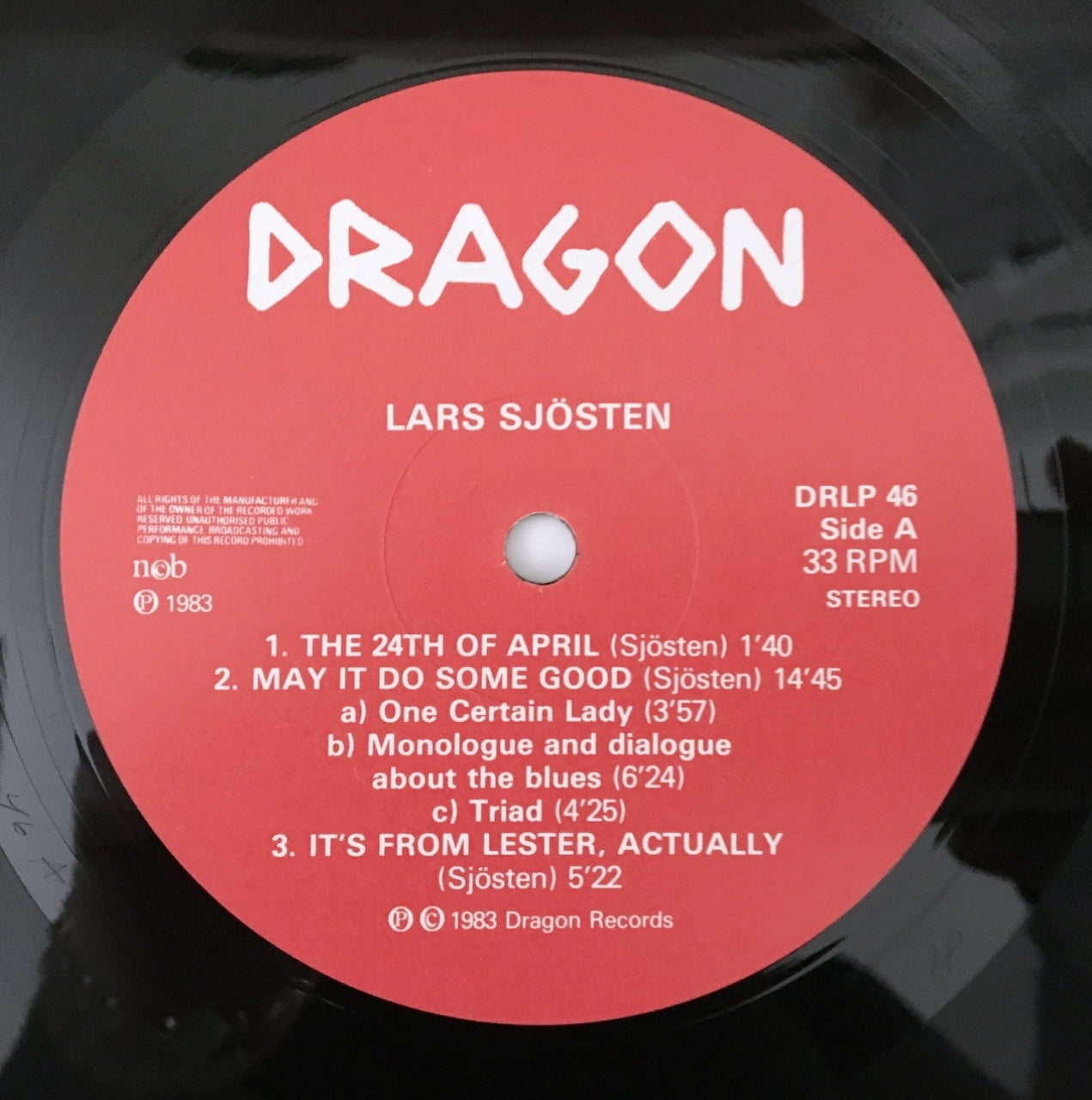 LP/ LARS SJOSTEN / BELLS BLUES AND BROTHERHOOD / スウェーデン盤 DRAGON DRLP46