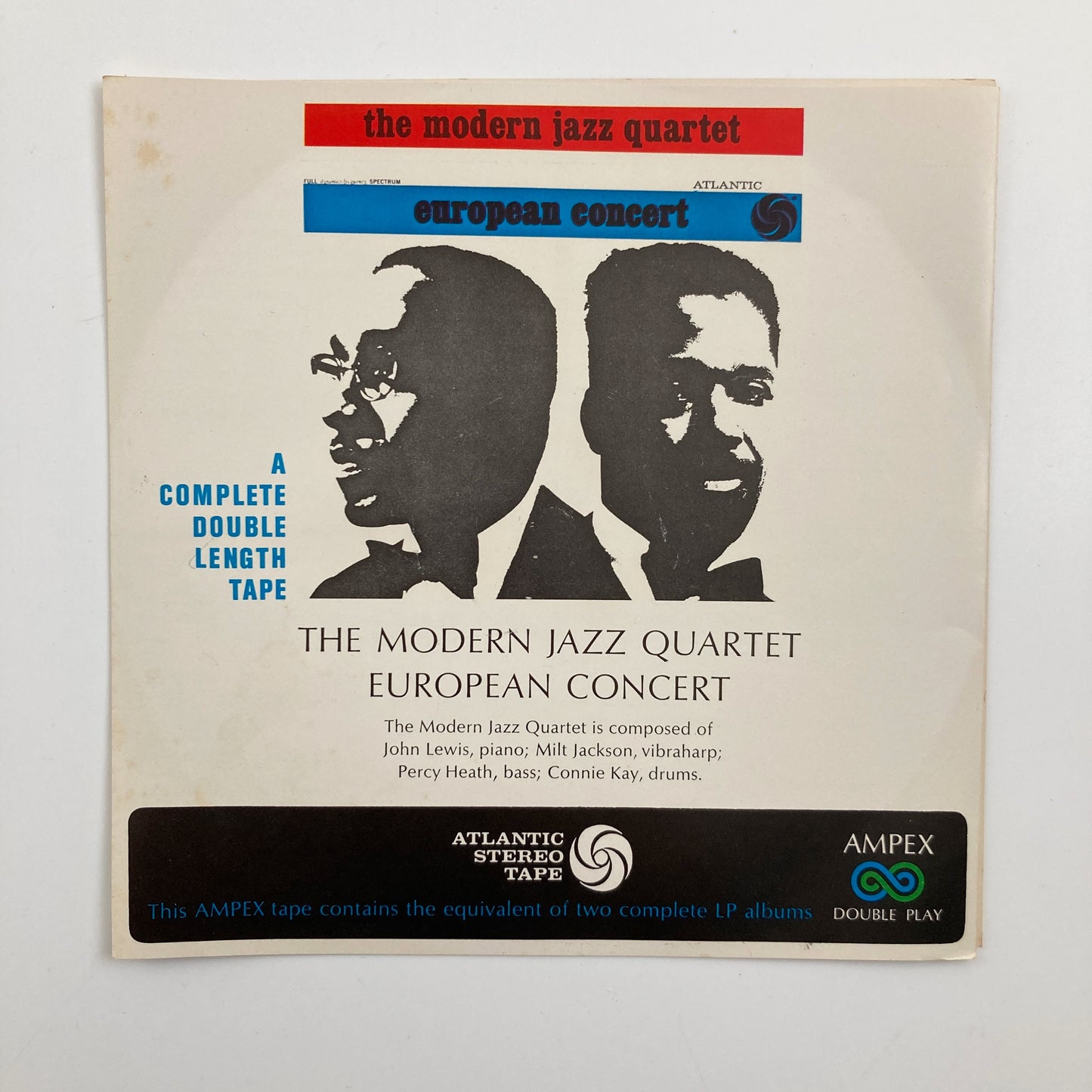 オープンリールテープ/ THE MODERN JAZZ QUARTET / EUROPEAN CONCERT /  7号 19cm/s (7 1/2IPS) 4トラック US製 ライナー ATLANTIC