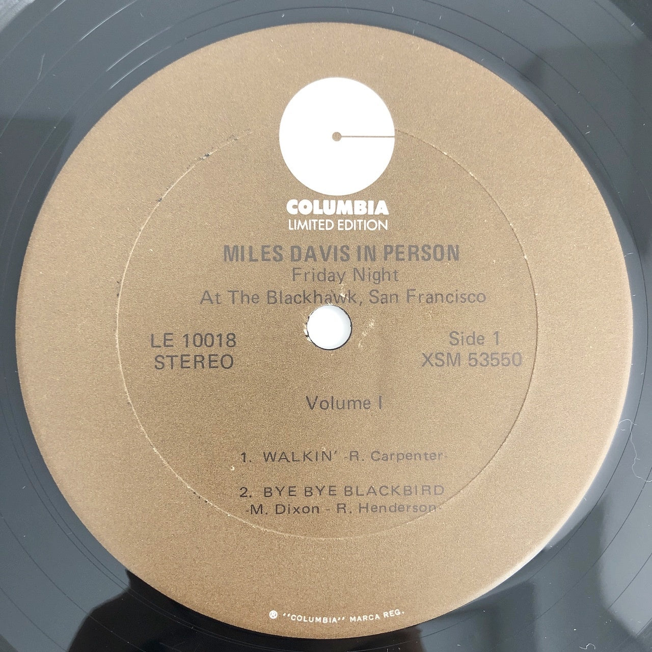 LP/ MILES DAVIS / IN PERSON, FRIDAY NIGHT AT THE BLACKHAWK, SAN FRANCISCO, VOLUME I / US盤 COLUMBIA LE-10018