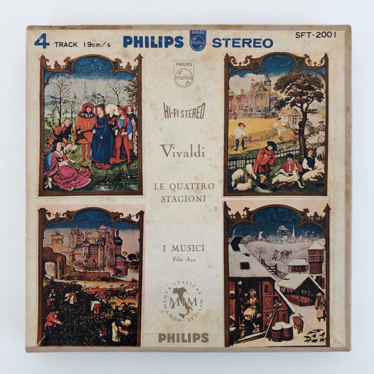 オープンリールテープ イ・ムジチ合奏団 / ヴィヴァルディ:協奏曲集「四季」 7号 19cm/s (7 1/2IPS) 4トラック 日本製 帯(シミ、ヨレ)・ライナー(シミ・ヨレ)付