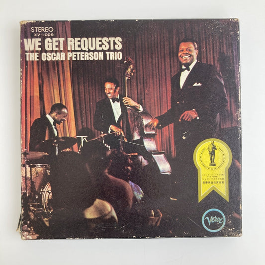 オープンリールテープ OSCAR PETERSON / WE GET REQUESTS / 日本盤 ライナー 7号 19cm/s (7 1/2IPS) 4トラック VERVE