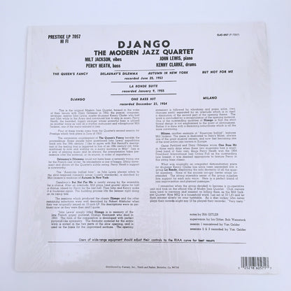 LP/ THE MODERN JAZZ QUARTET / DJANGO / US盤 OJC PRESTIGE OJC0057