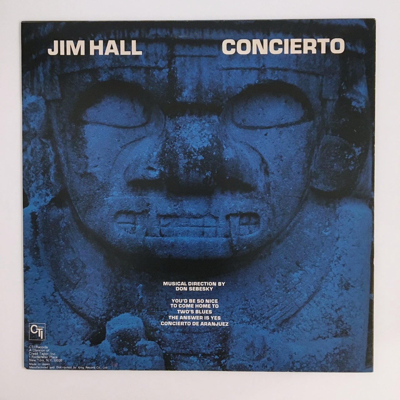 LP/ JIM HALL / CONCIERTO / 国内盤 ライナー(うすシミ) CTI RECORDS LAX-3186