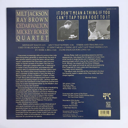 LP/ MILT JACKSON / IT DON'T MEAN A THING IF YOU CAN'T TAP YOUR FOOT TO IT / US盤 OJC PABLO RECORDS OJC601