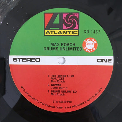 LP/ MAX ROACH  / DRUMS UNLIMITED / US盤 赤緑ラベル ATLANTIC SD1467