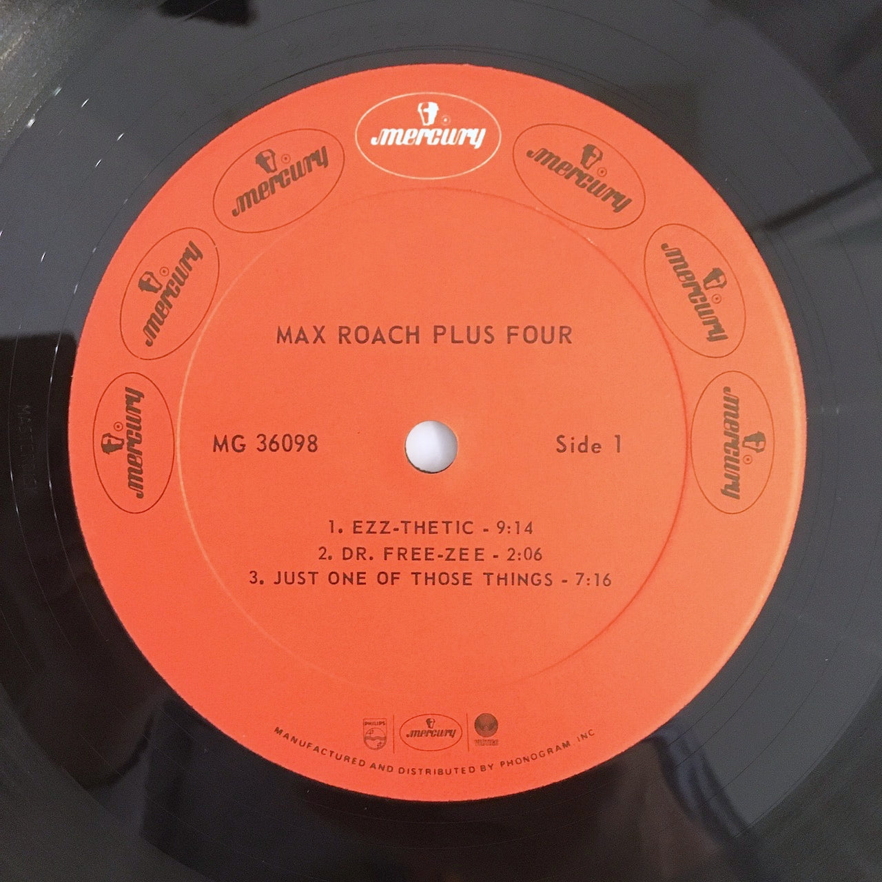 LP/ MAX ROACH / PLUS FOUR / US盤 赤ラベル EMARCY MG36098