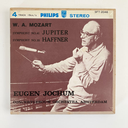 オープンリールテープ/ オイゲン・ヨッフム / モーツァルト:交響曲第41番「ジュピター」、第35番「ハフナー」 / 日本盤 7号 19cm/s (7 1/2IPS) 4トラック PHILIPS
