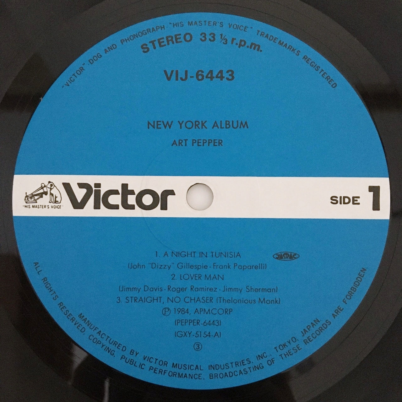 LP/ ART PEPPER / A NIGHT IN TUNISIA / 国内盤  帯・ライナー付き VICTOR VIJ6443