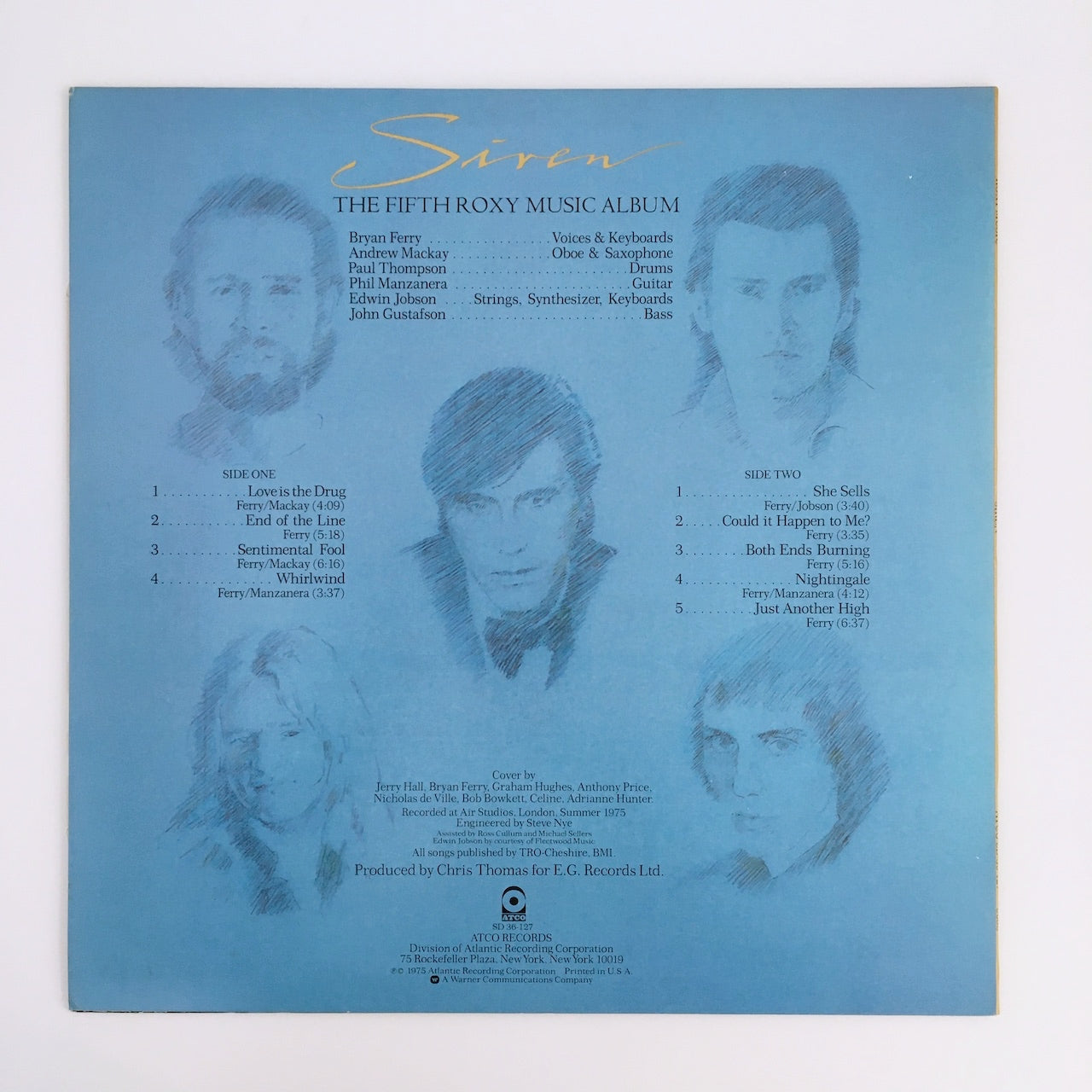 LP/ ROXY MUSIC / SIREN / US盤 インナー ATCO RECORDS SD36127