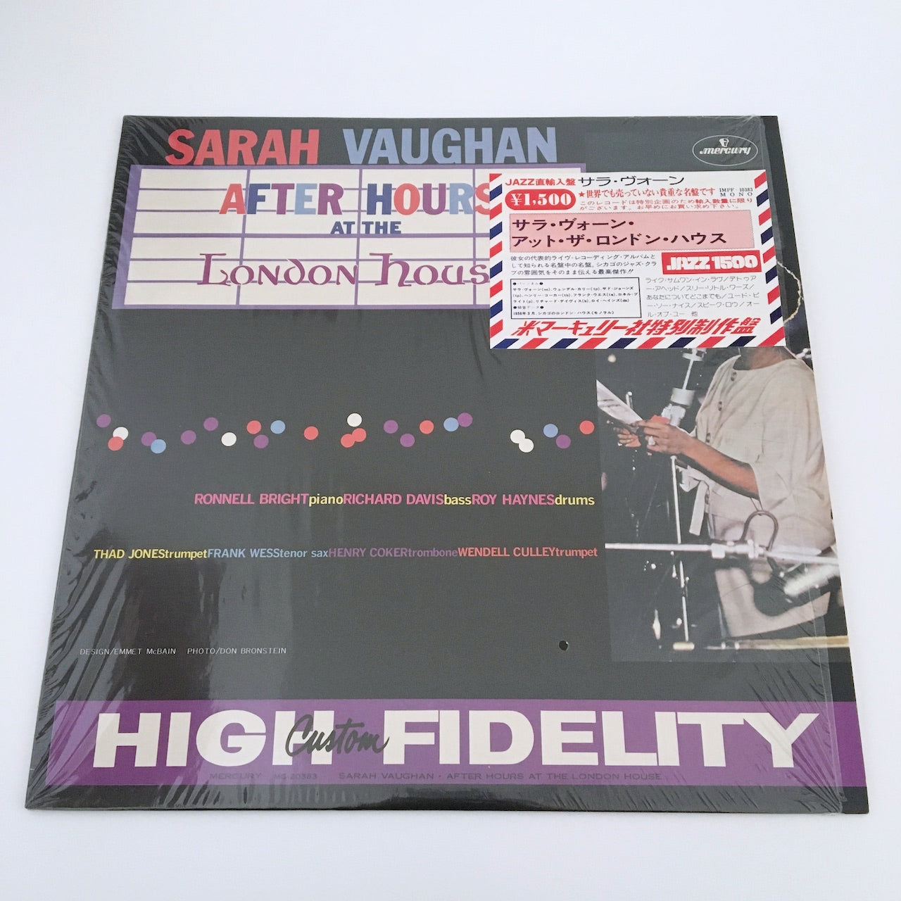 LP/ SARAH VAUGHAN / AFTER HOURS AT THE LONDON HOUSE / US盤 直輸入 ライナー 赤ラベル MERCURY MG-20383