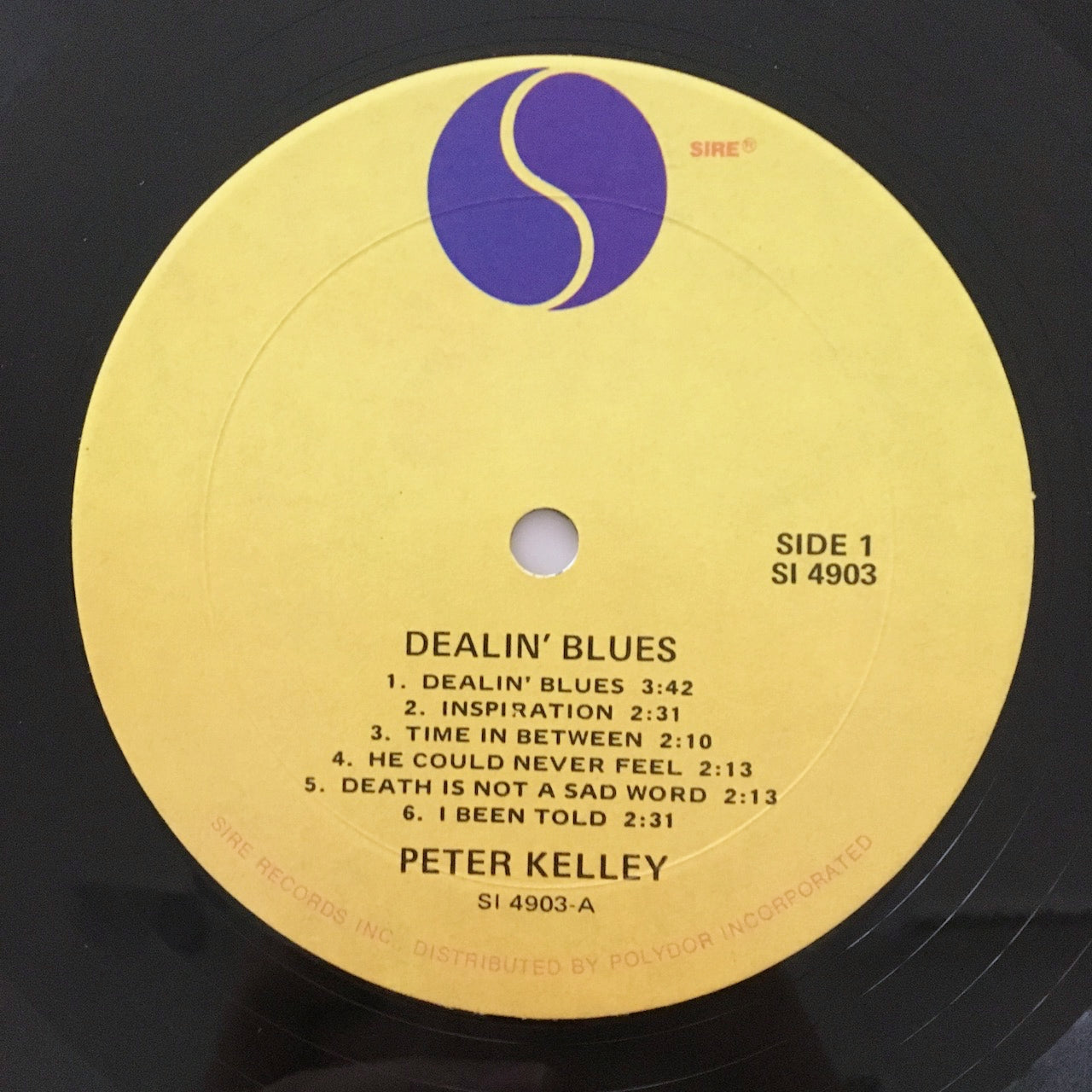 LP/ PETER KELLEY / DEALIN' BLUES / US盤 インサート付き SIRE SI4903