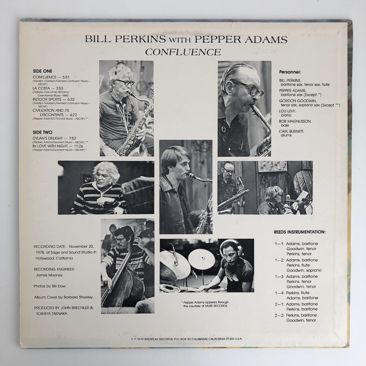 LP/ BILL PERKINS / CONFLUENCE / US盤 INTERPLAY  IP7721