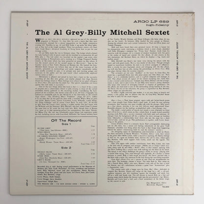 LP/ AL GREY / THE AL GREY - BILLY MITCHELL SEXTET / 国内盤　ARGO ライナー付き  UXP-123-BC