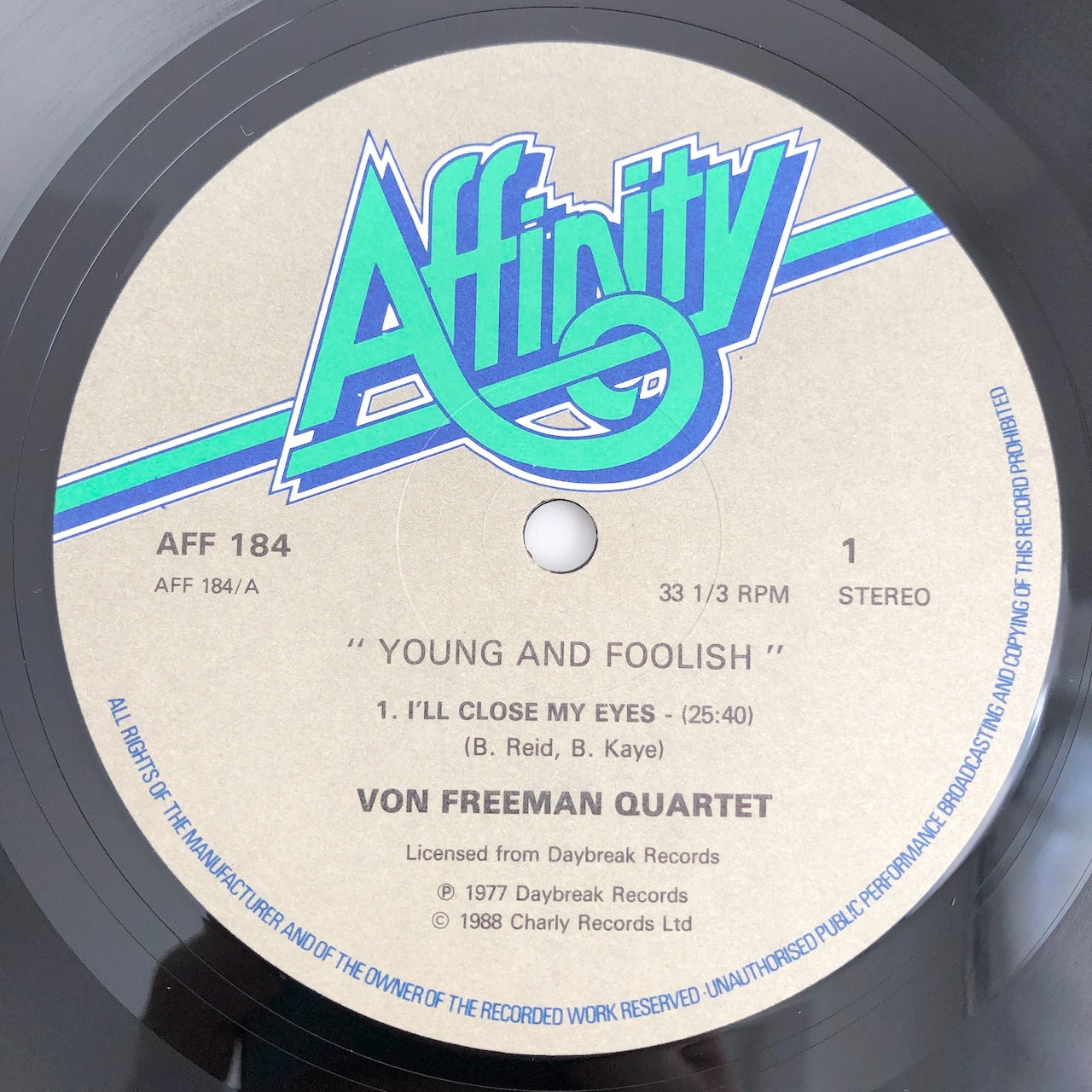 LP/ VON FREEMA / YOUNG AND FOOLISH / UK盤 AFFINITY  AFF184