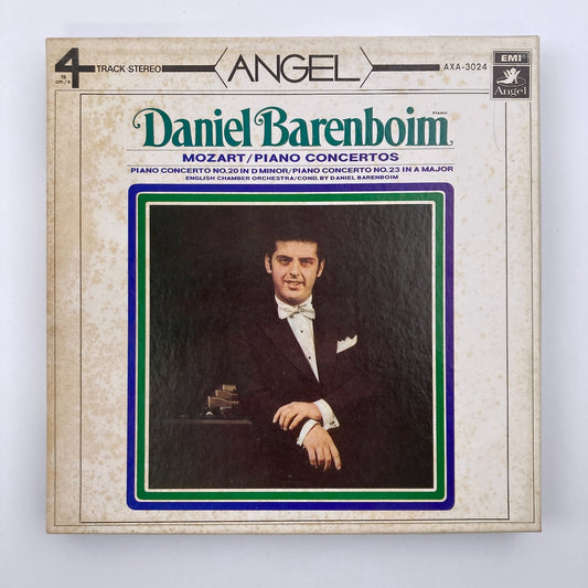 オープンリールテープ / ダニエル・バレンボイム / モーツァルト:ピアノ協奏曲第20番、第23番 / 日本盤 ライナー(シミ) 7号 19cm/s (7 1/2IPS) 4トラック ANGEL