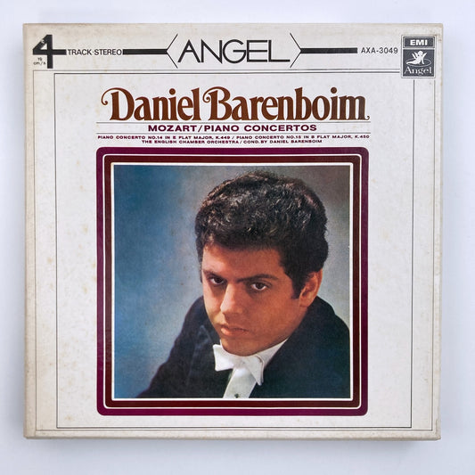 オープンリールテープ/ ダニエル・バレンボイム / モーツァルト:ピアノ協奏曲第15番、第14番 / 日本盤 ライナー(シミ) 7号 19cm/s (7 1/2IPS) 4トラック ANGEL
