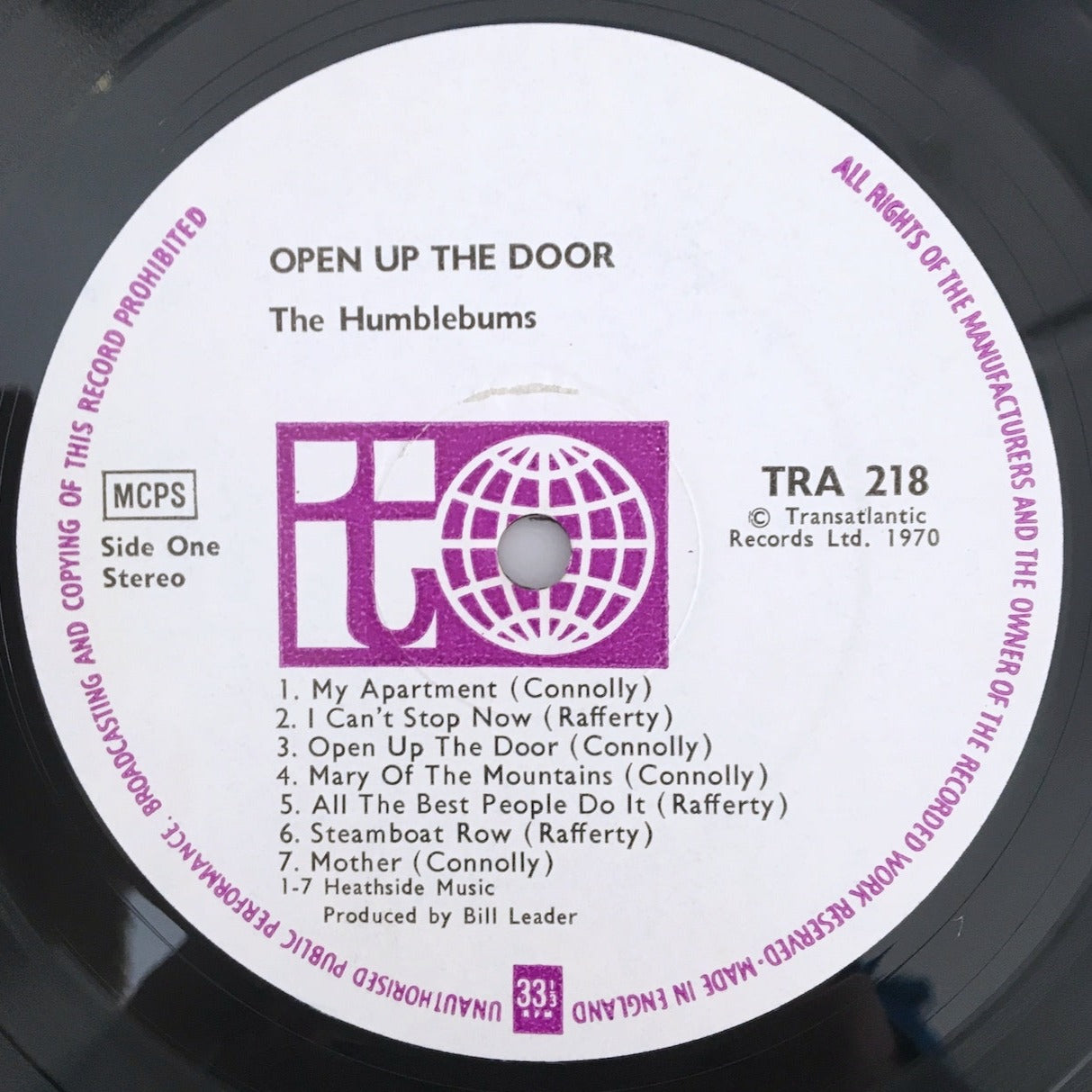 LP/ THE HUMDLEDUMS / OPEN UP THE DOOR / UK盤 UKオリジナル TRANSATLANTIC RECORDS TRA218