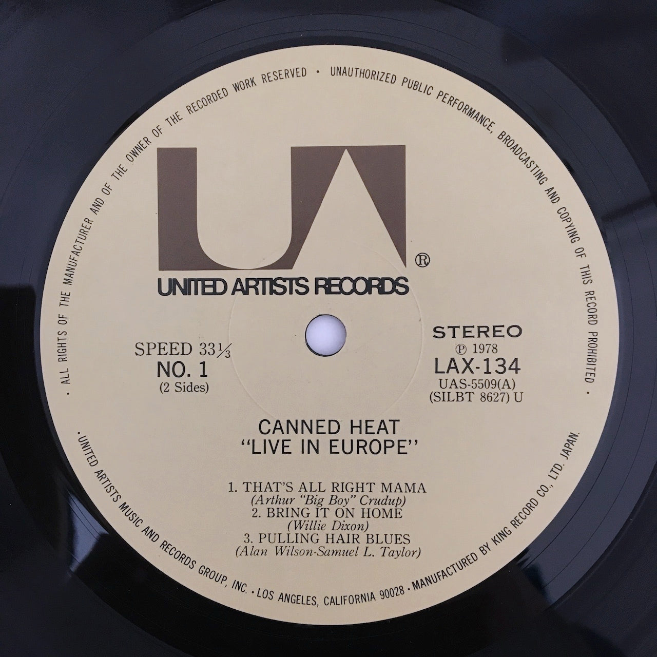 LP/ CANNED HEAT / '70 Concert: Recorded Live In Europe / 国内盤 ライナー UNITED ARTISTS LAX134