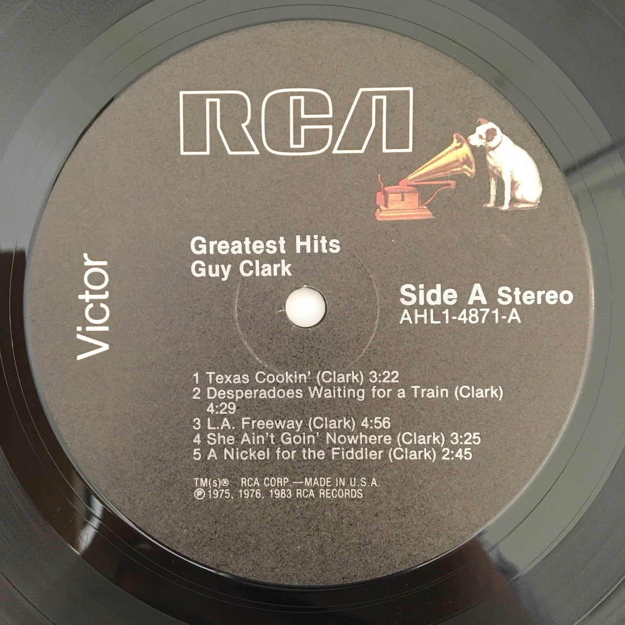LP/ GUY CLARK / GUY CLARK GREATEST HITS / US盤 USオリジナル RCA AHL14871 – REALLY  GOOD