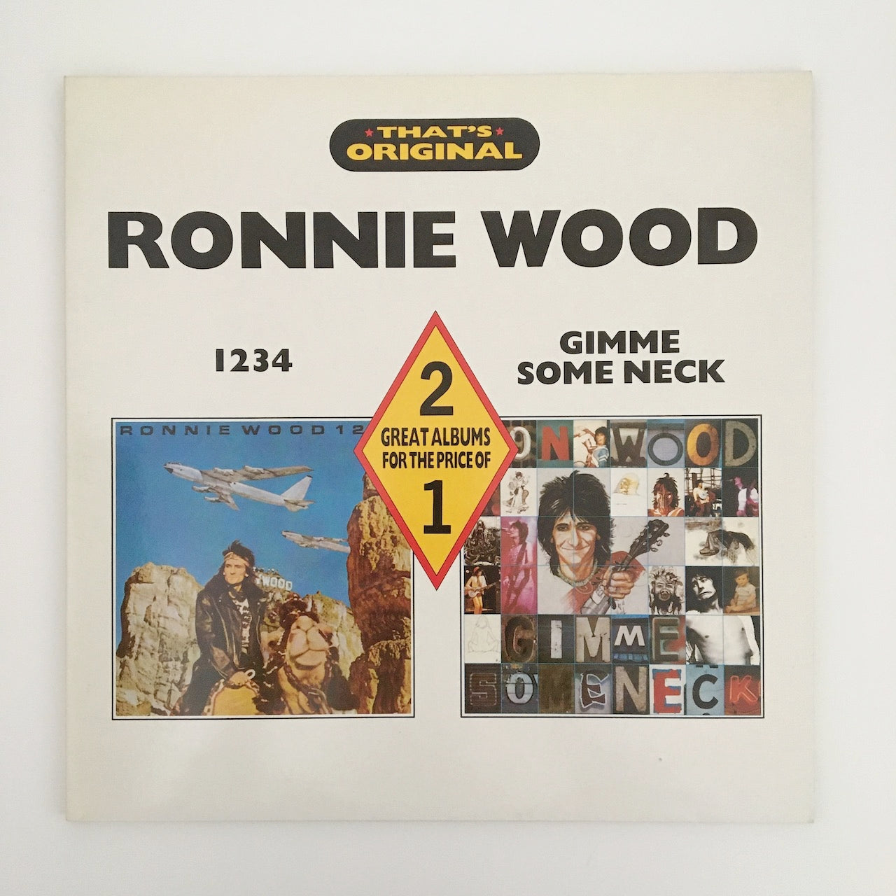 LP/ RONNIE WOOD / 1234 / GIMME SOME NECK / UK盤 2枚組 CASTLE COMMUNICATIONS  TFOLP025