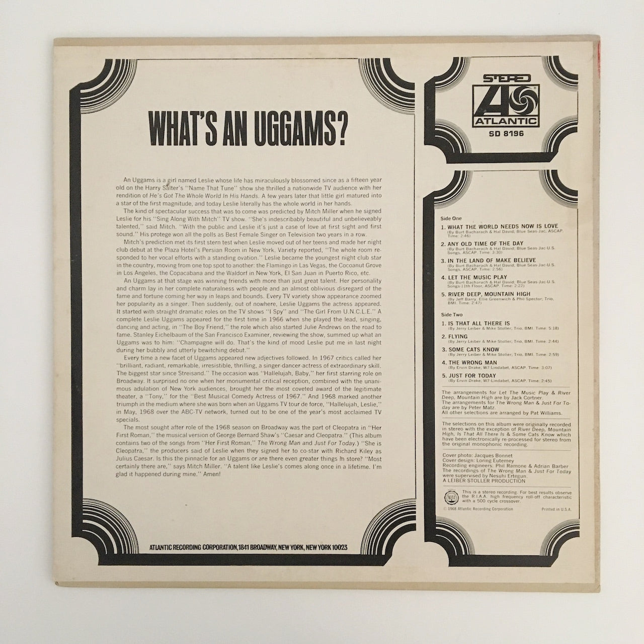 LP/ LESLIE UGGAMS / WHAT'S AN UGGAMS / US盤 プロモ ATLANTIC SD8196