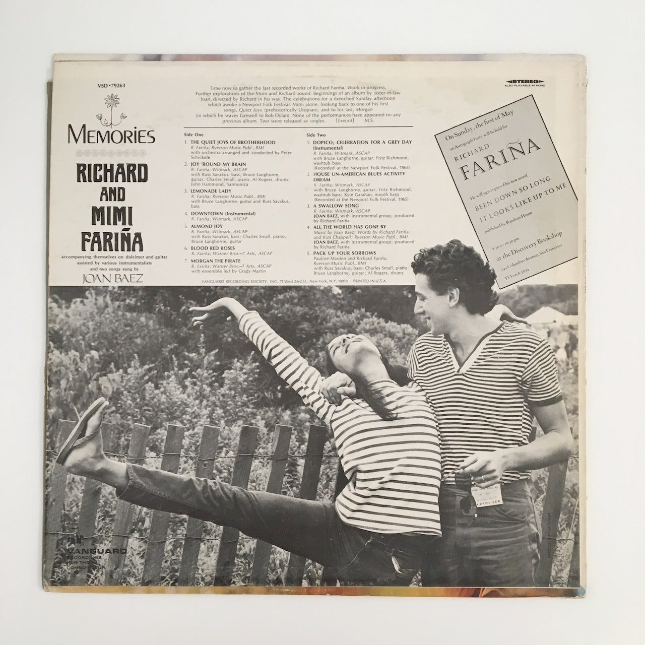 LP/ RICHARD AND MIMI FARIÑA / MEMORIES / US盤 USオリジナル VANGUARD VSD79263