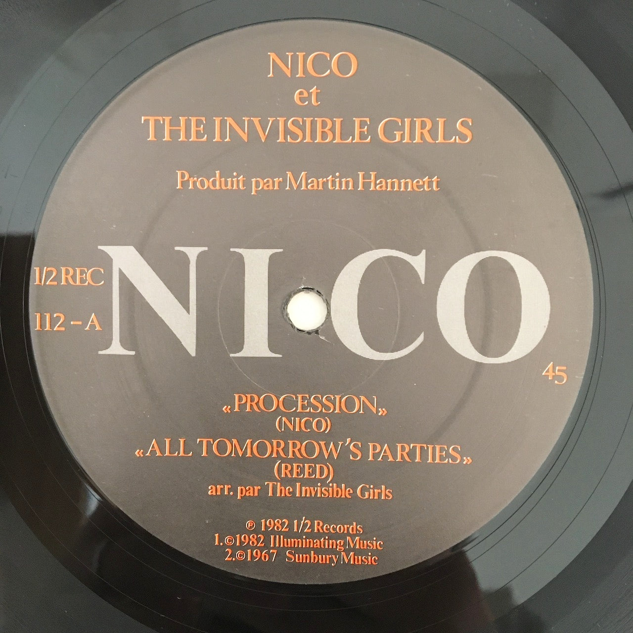 LP/ NICO / PROCESSION / UK盤 オリジナル 45回転 1/2 RECORDS  12REC112