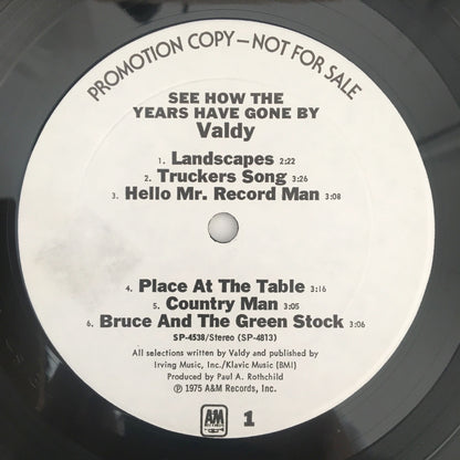 LP/ VALDY / SEE HOW THE YEARS HAVE GONE BY / US盤 プロモ A&M SP4538