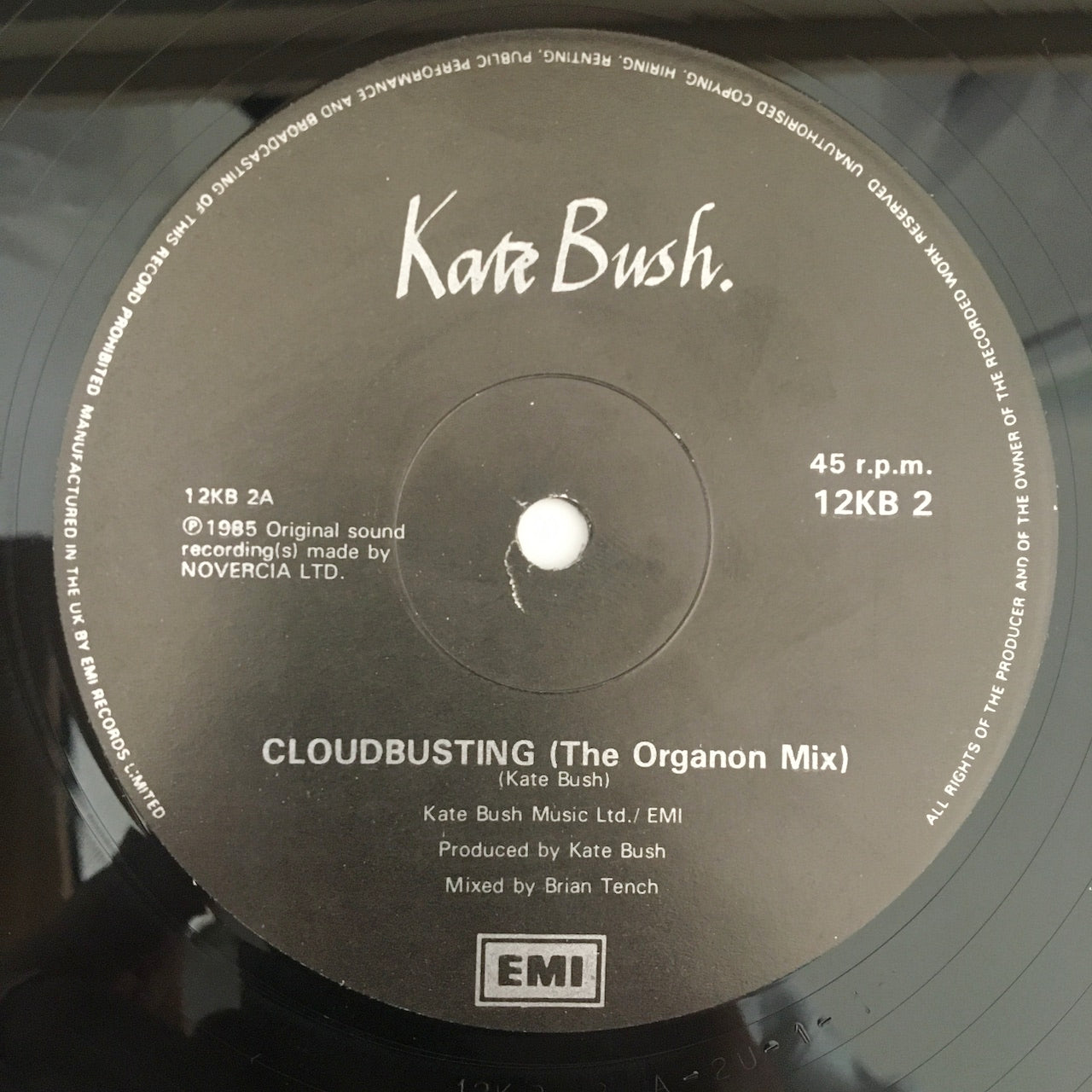 LP/ KATE BUSH / CLOUDBUSTING / UK盤 45回転 EMI 12KB2