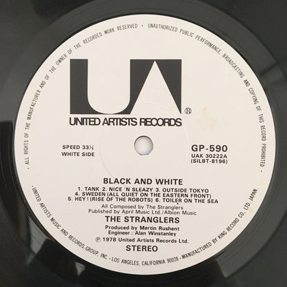 LP/ STRANGLERS / BLACK AND WHITE / 国内盤 ライナー(シミ)・CS付 ジャケシミ UNITED ARTISTS GP590