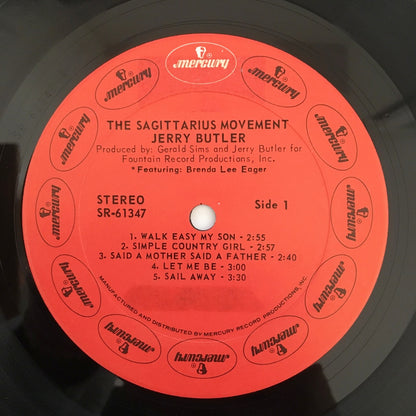 LP/ JERRY BUTLER / THE SAGITTARIUS MOVEMENT / US盤 赤ラベル ジャケットテープ補正 MERCURY SR61347