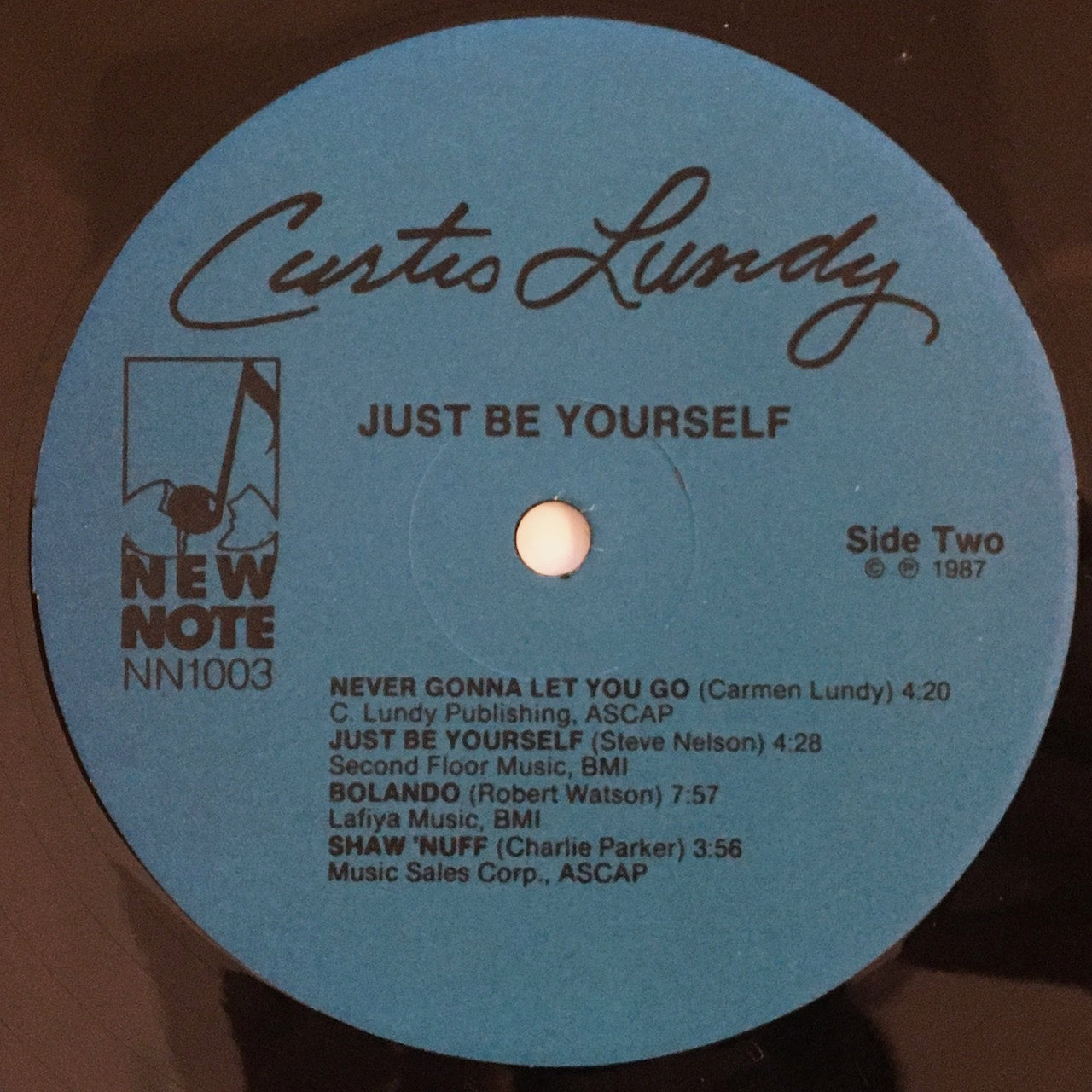 LP/ CURTIS LUNDY / JUST BE YOURSELF / US盤 USオリジナル NEW NOTE NN1003