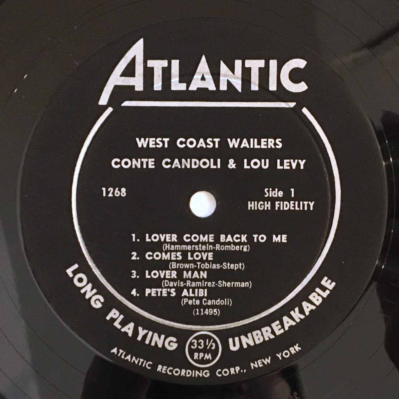 LP/ CONTE CANDOLI & LOU LEVY / WEST COAST WAILERS / USオリジナル盤 黒ラベル 深溝 ATLANTICT 1268