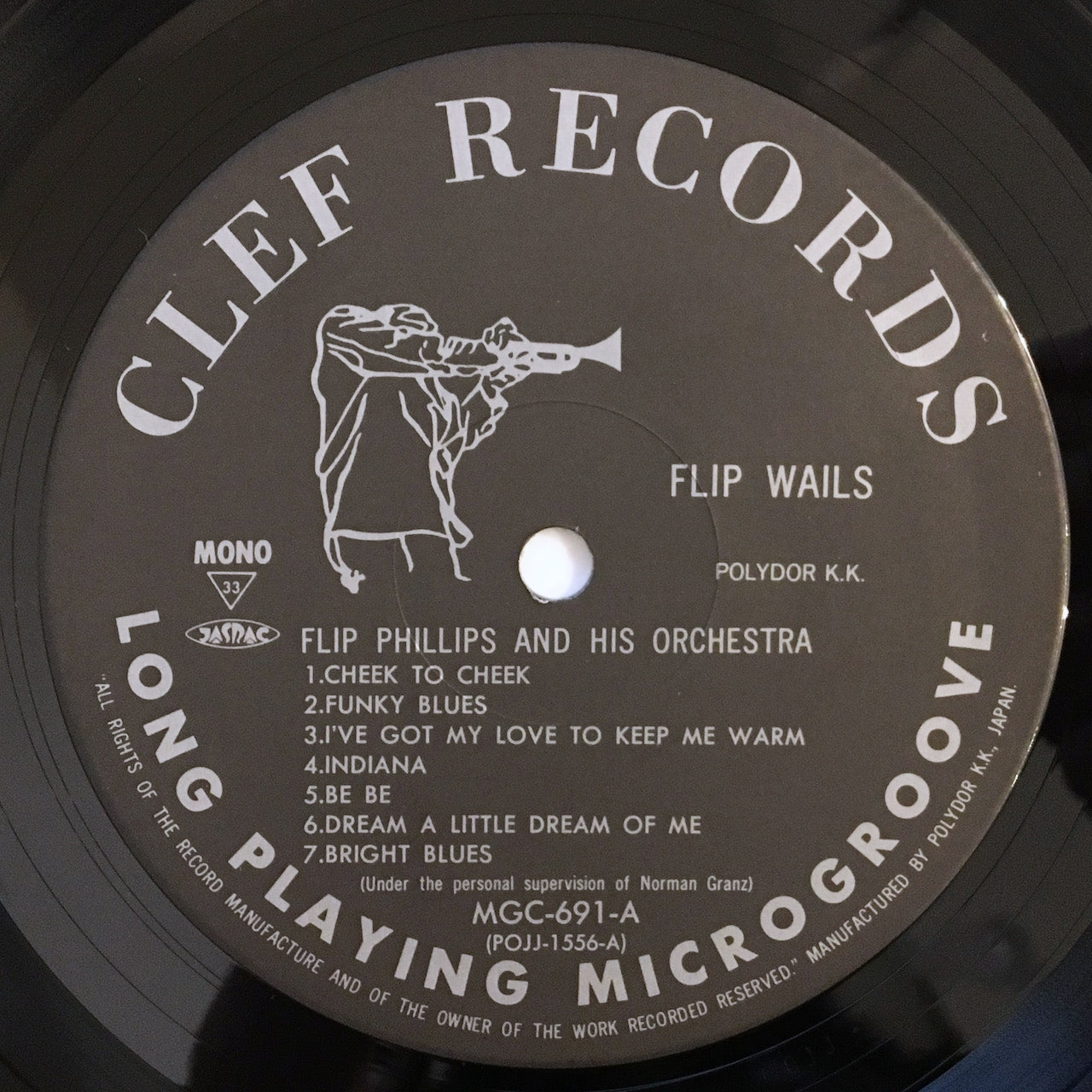 LP/ FLIP PHILLIPS AND HIS ORCHESTRA / PHILIPS WALIS / 国内盤  ライナー付き CLEF RECORDS POJJ1556