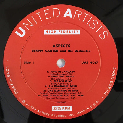 LP/ BENNY CARTER / ASPECTS / US盤 USオリジナル UNITED ARTISTS UAL4017