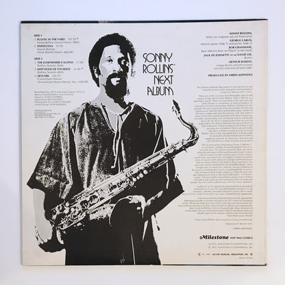 LP/ SONNY ROLLINS / NEXT ALBUM / 国内盤 ライナー付き ロリンズのメッセージソノ・シート付き！ MILESTONE SMJX-10144