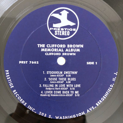 LP/ CLIFFORD BROWN / THE CLIFFORD BROWN MEMORIAL ALBUM / US盤 紺ラベル VAN GELDER PRESTIGE  PRST7662