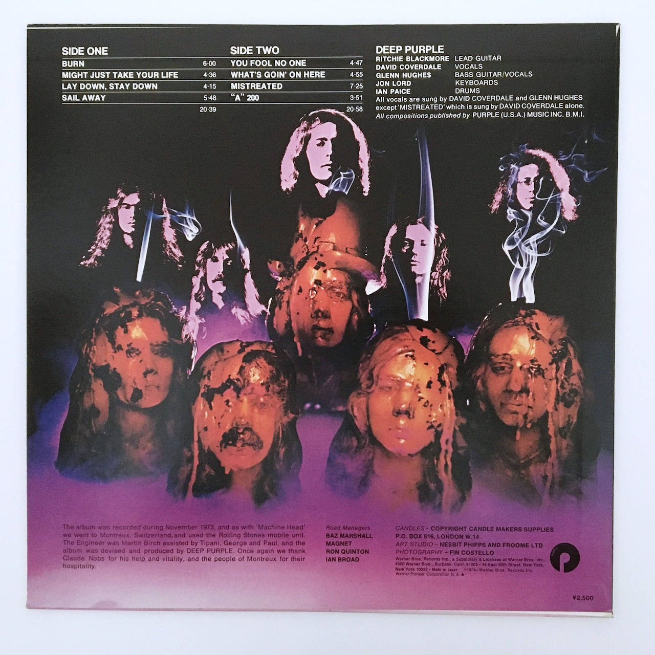 LP/ DEEP PURPLE / BURN / 国内盤 ライナー(シミ) CLASSIC ROCK WARNER BROS. P-10104W