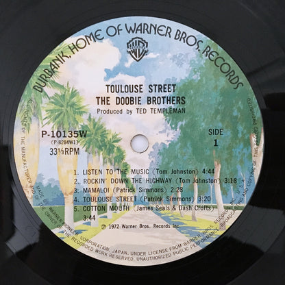 LP/ THE DOOBIE BROTHERS / TOULOUSE STREET / 国内盤 帯・ライナー(うすシワ) WARNER BROS. P-10135W